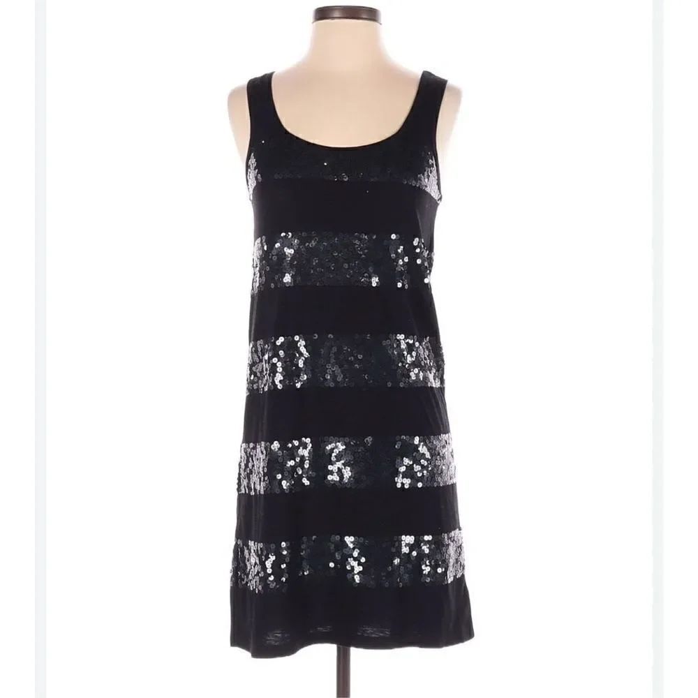 RARE Vintage Y2K Juicy Couture Black Sequin Mini Dress XS